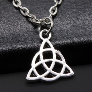 Sterling silver 925 Triquetta TRINITY celtic knot necklace irish